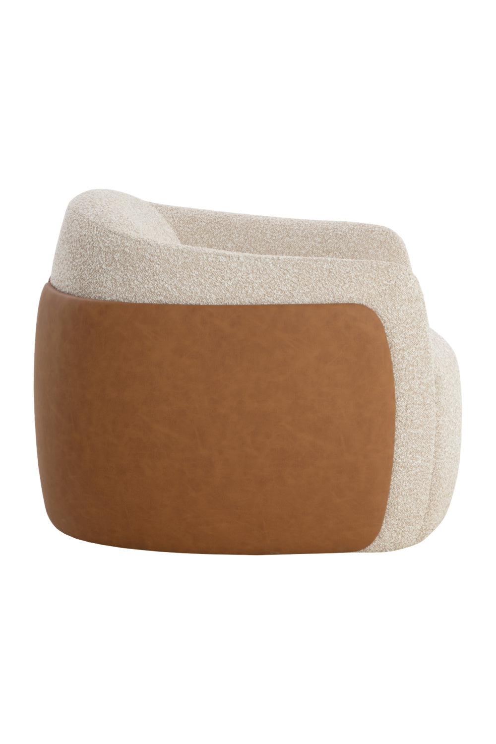 Modern European furniture - White Textured Swivel Lounge Chair - www.oroa.com | Oroa.com