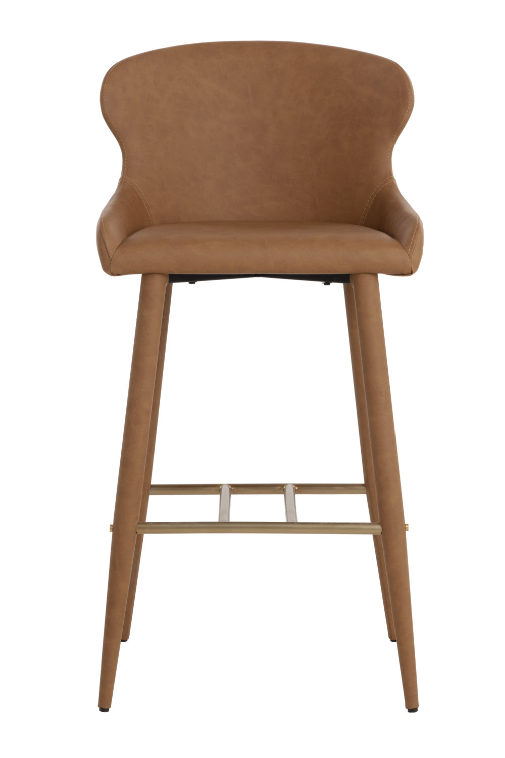 Modern European furniture - Leather Look Shell Bar Stool - www.oroa.com | Oroa.com