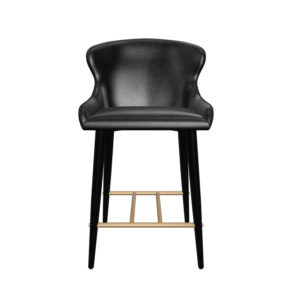 Modern European furniture - Leather Look Shell Counter Stool - www.oroa.com | Oroa.com