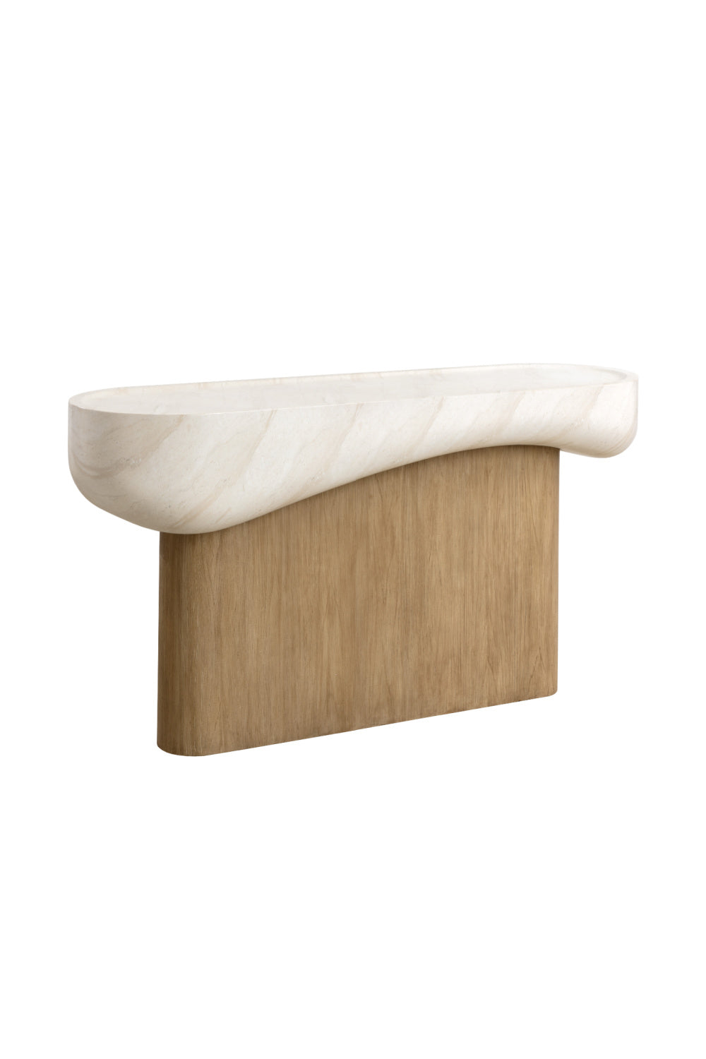 Modern European furniture - Travertine Look Indoor/Outdoor Console Table - www.oroa.com | Oroa.com