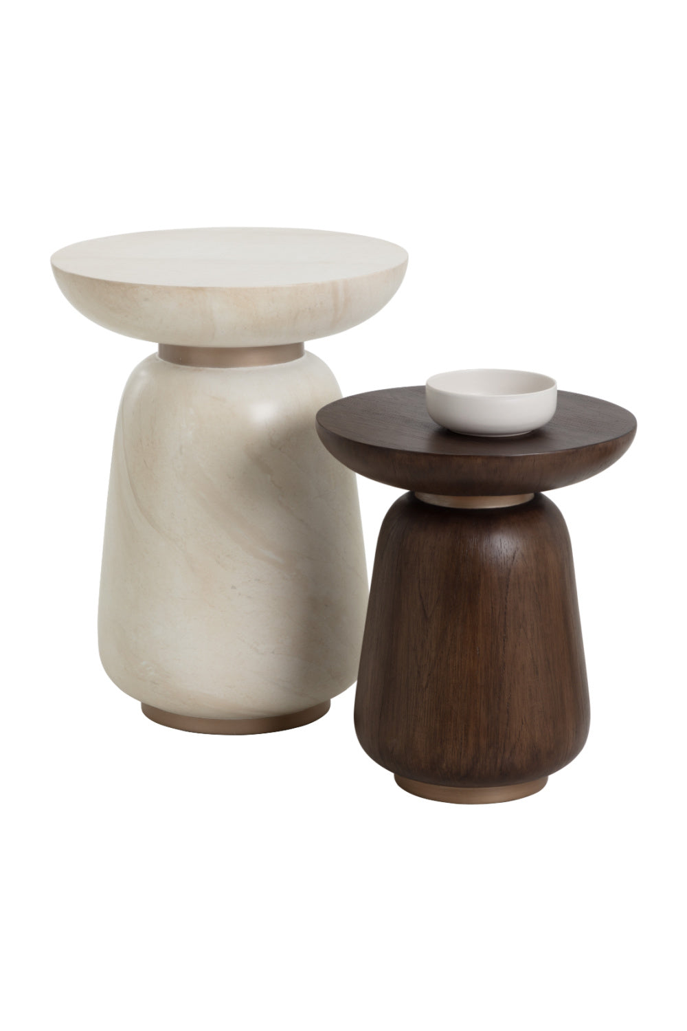 Modern European furniture - Travertine Look Indoor/Outdoor End Table - www.oroa.com | Oroa.com