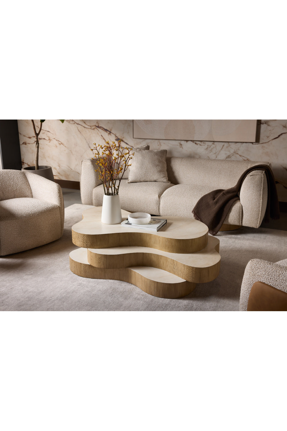 Modern European furniture - Layered Freeform Indoor/Outdoor Coffee Table - www.oroa.com | Oroa.com