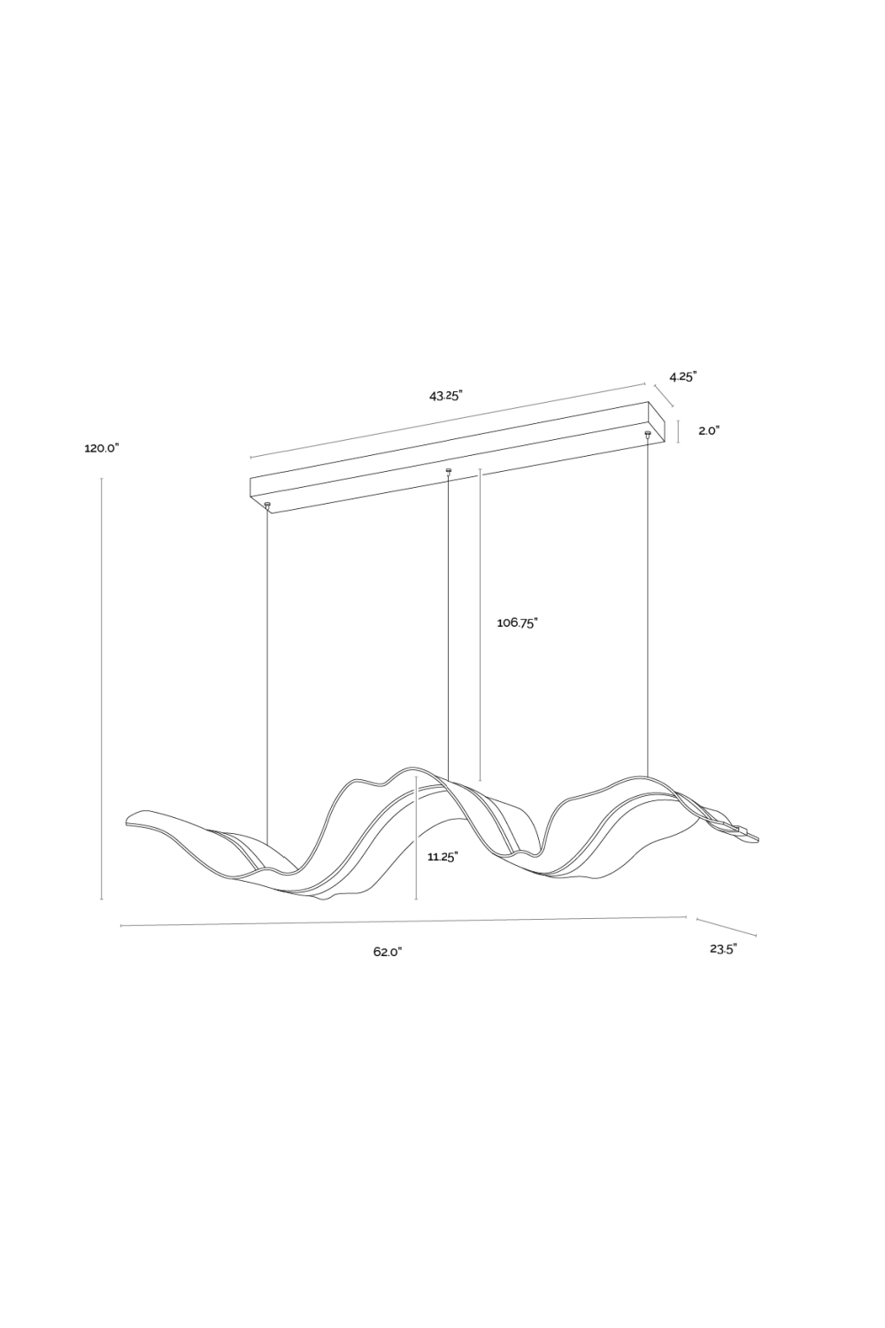 Modern European furniture - Wave Inspired Chandelier - www.oroa.com | Oroa.com