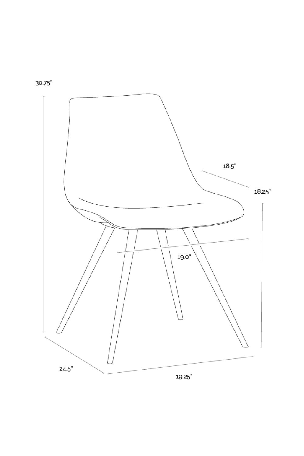 Modern European furniture - Fabric Shell Dining Chair - www.oroa.com | Oroa.com