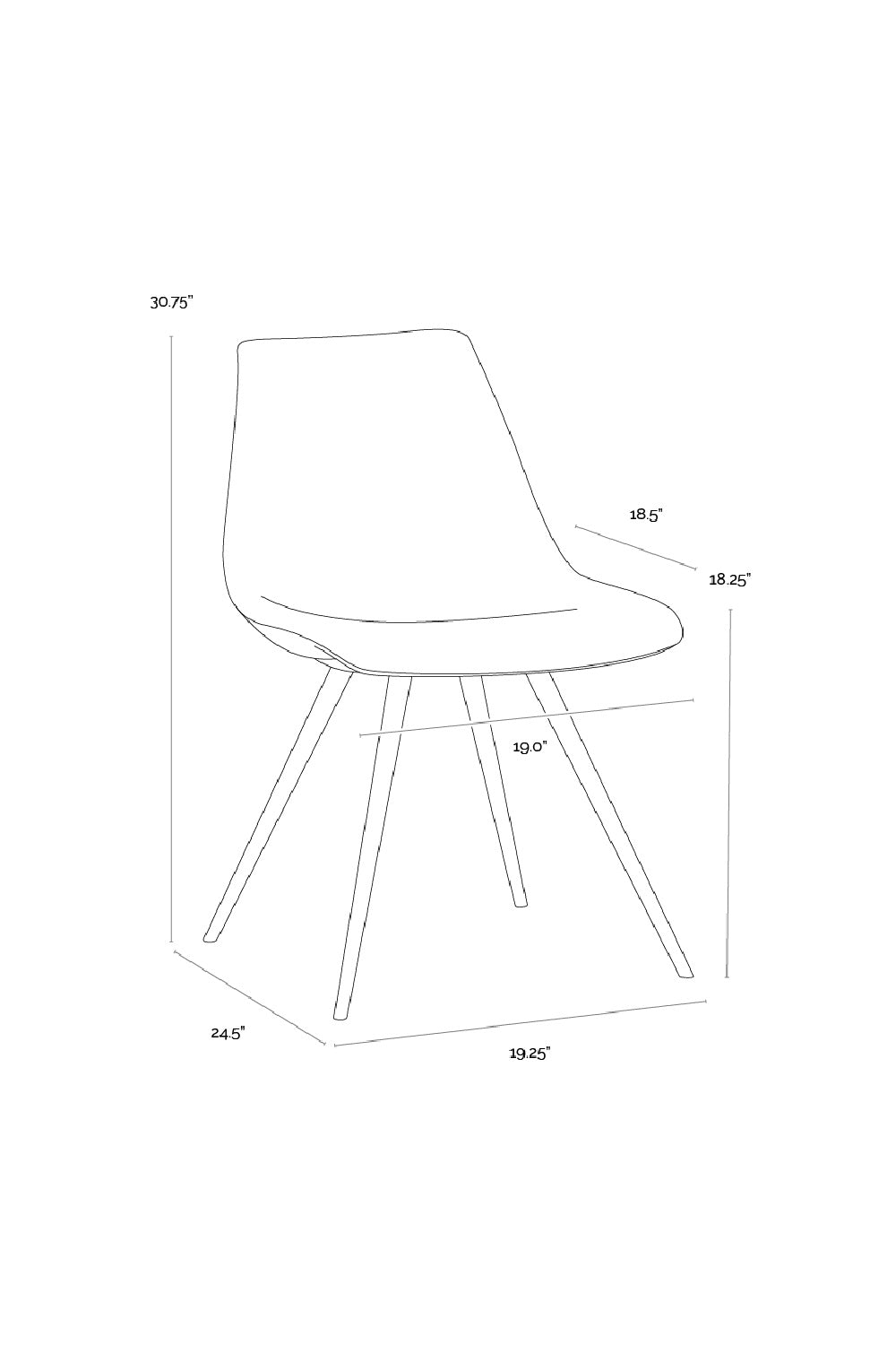 Modern European furniture - Fabric Shell Dining Chair - www.oroa.com | Oroa.com