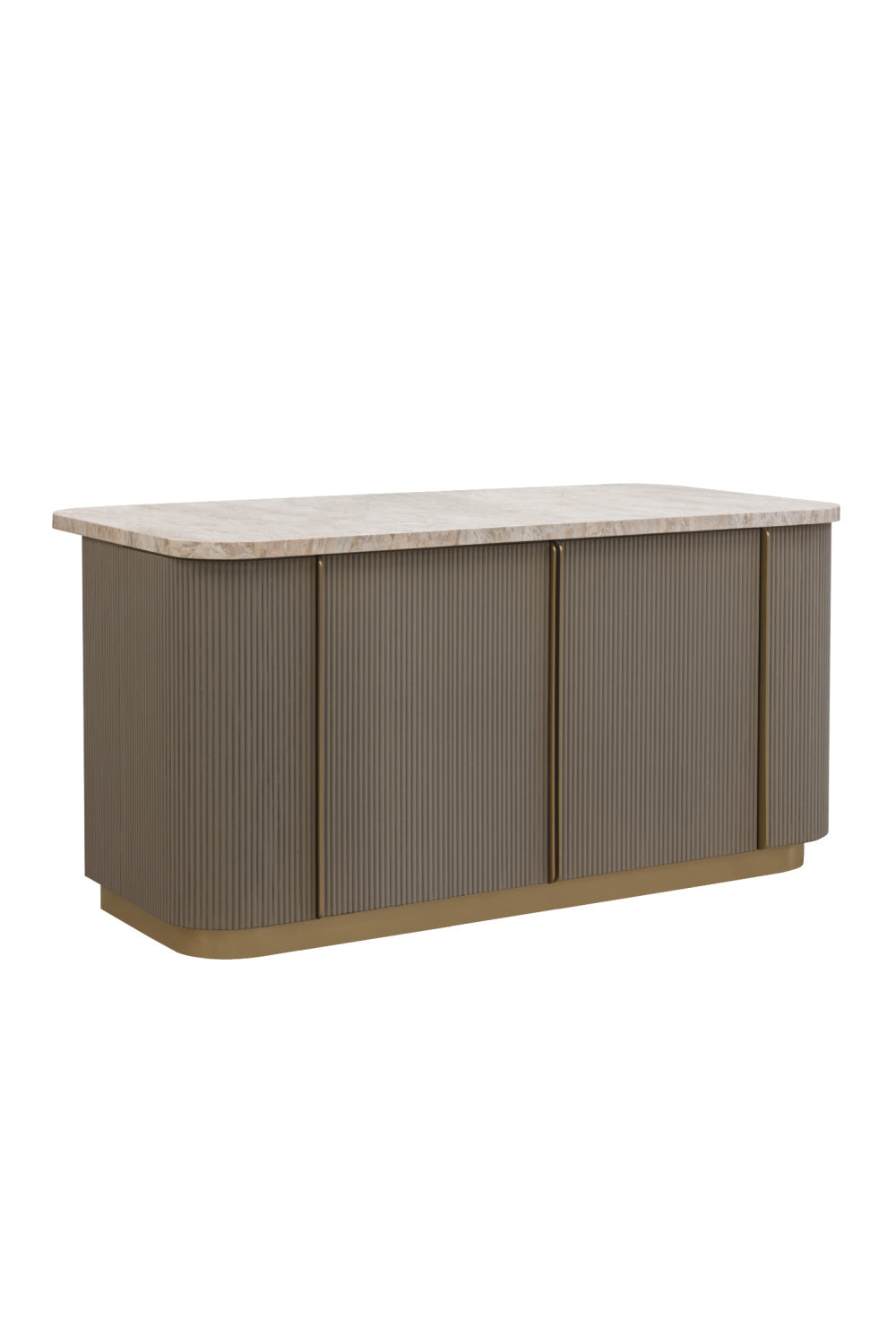 Modern European furniture - Marble Top & Wood Base Kitchen Island - www.oroa.com | Oroa.com