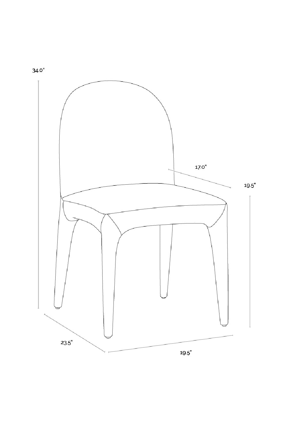 Modern European furniture - Seamless Upholstered Dining Chairs (2) - www.oroa.com | Oroa.com