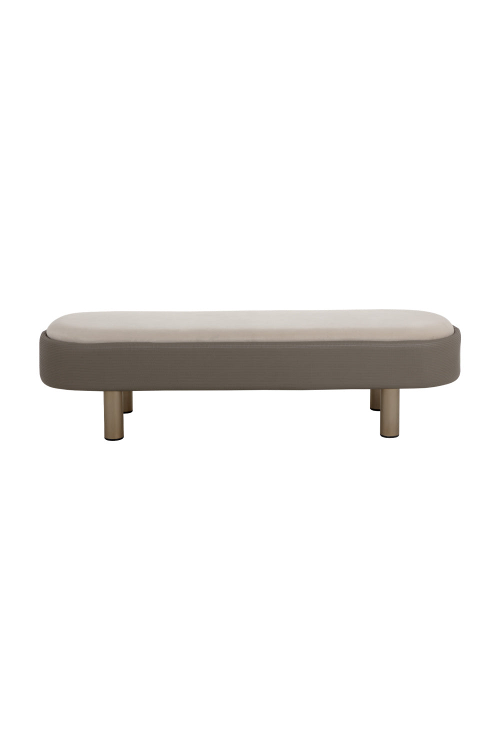 Modern European furniture - Taupe Modern Bench - www.oroa.com | Oroa.com