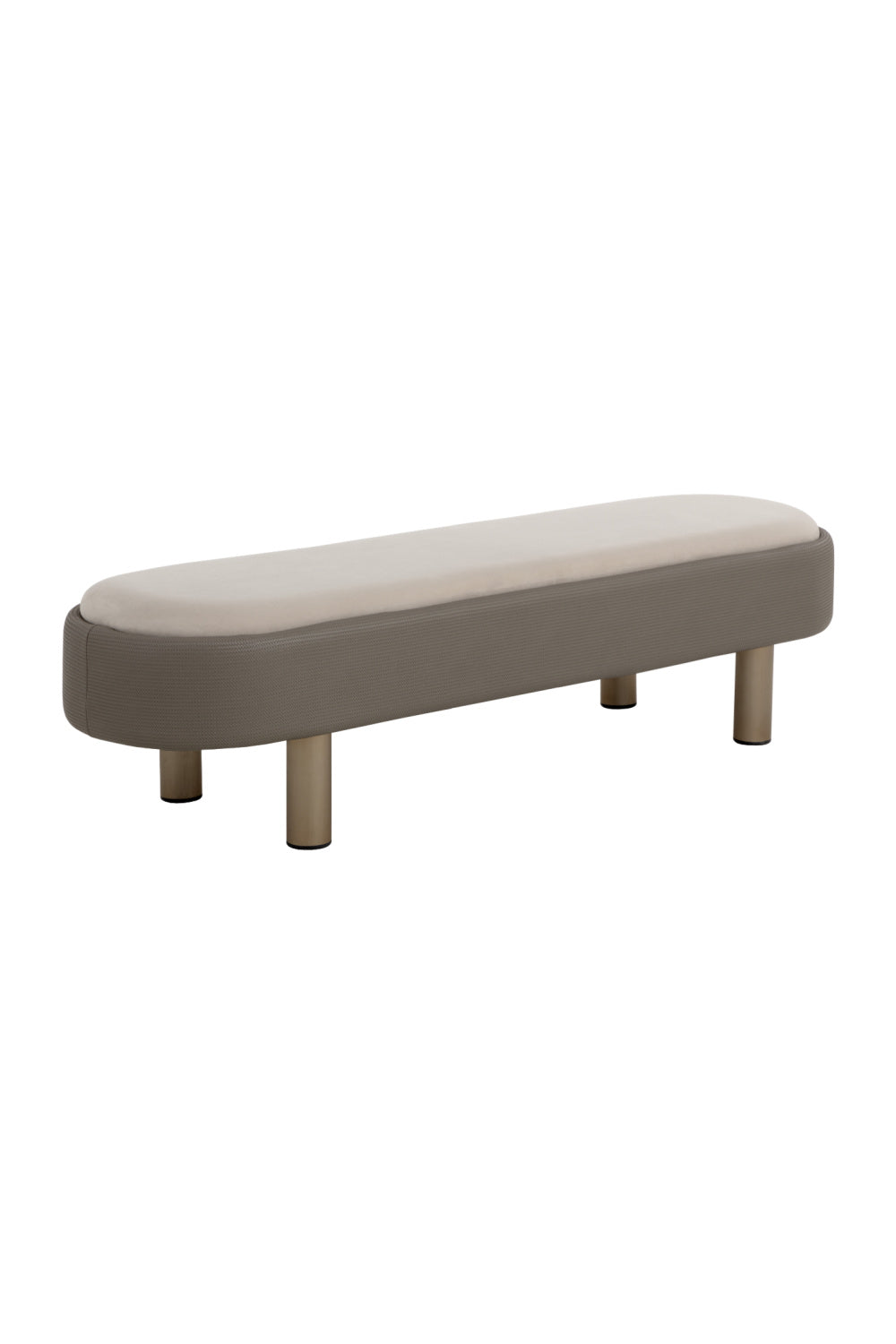 Modern European furniture - Taupe Modern Bench - www.oroa.com | Oroa.com