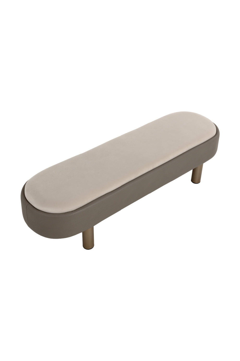Modern European furniture - Taupe Modern Bench - www.oroa.com | Oroa.com