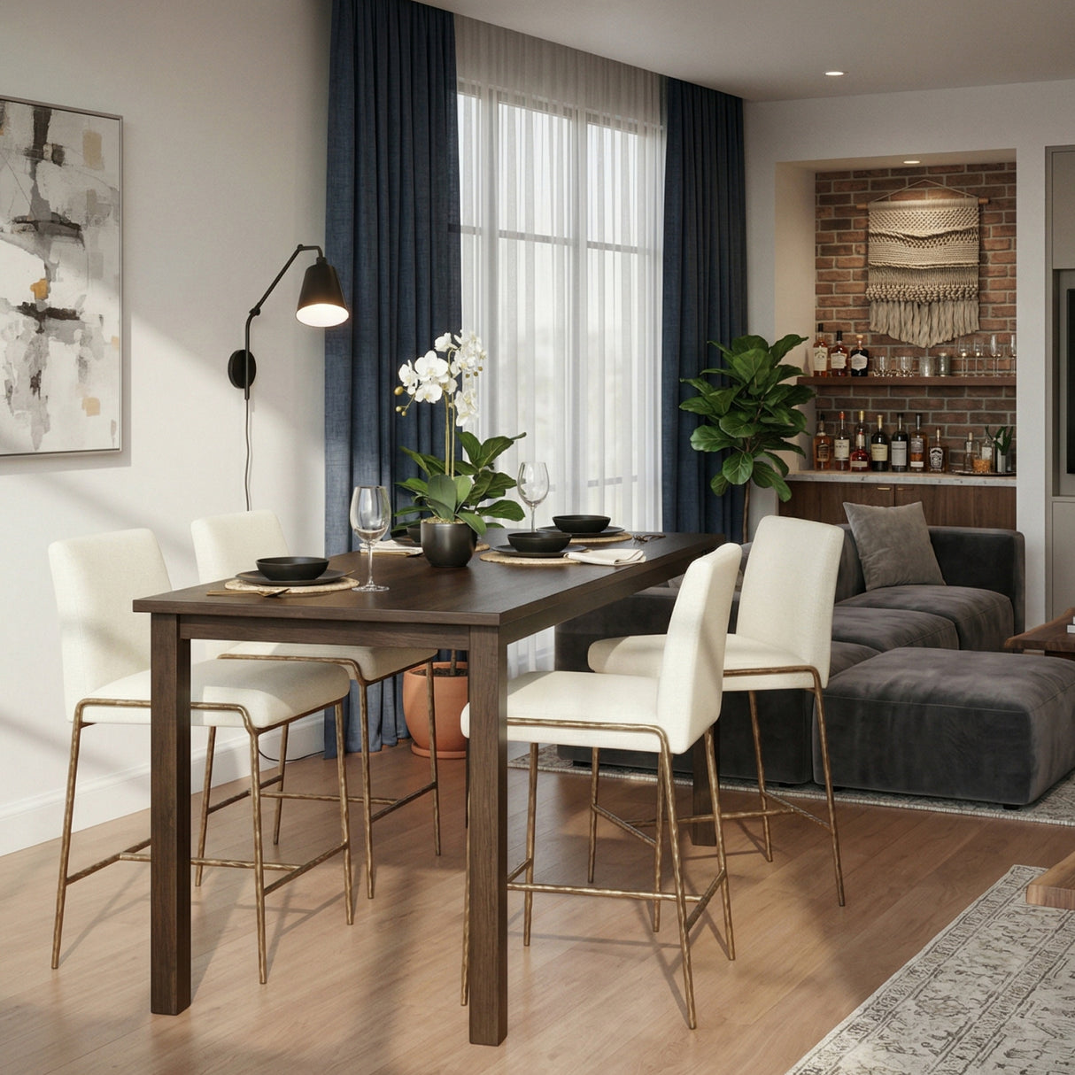 Curved Modern Counter Stool | Oroa.com