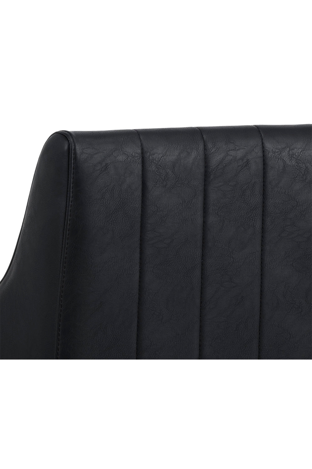 Modern European furniture - Black Leather Channeled Lounge Chair - www.oroa.com | Oroa.com