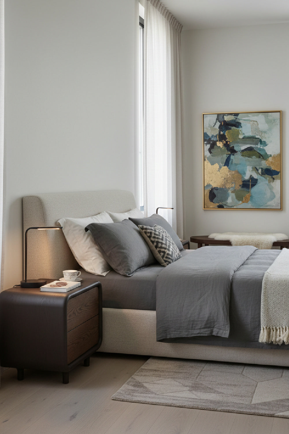Modern European furniture - 2-Drawer Oak Nightstand - www.oroa.com | Oroa.com