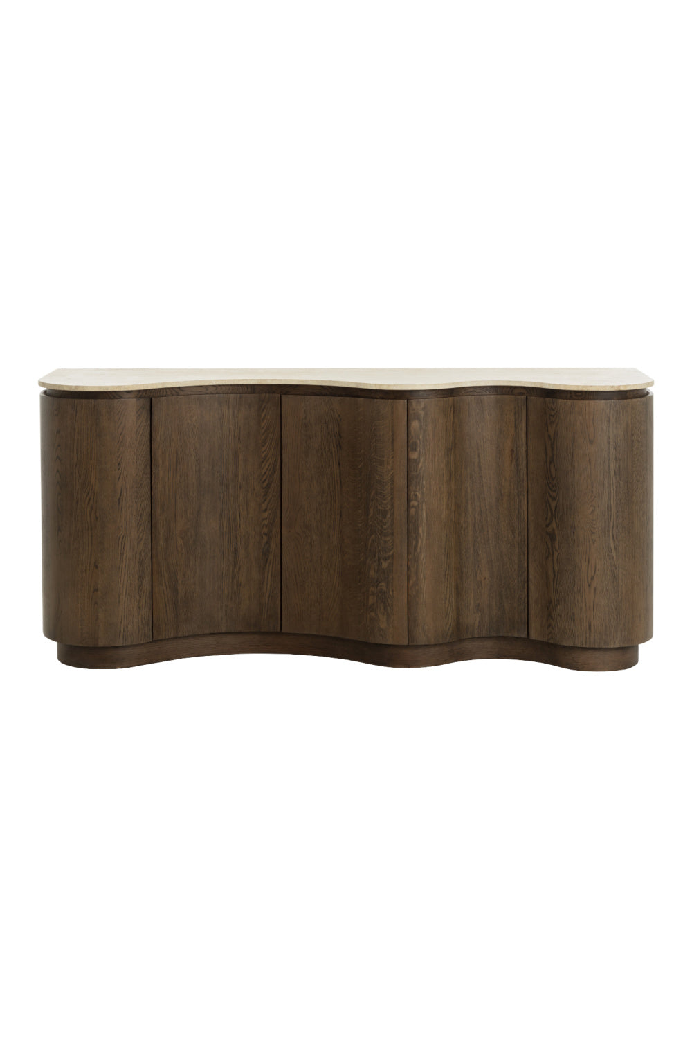 Modern European furniture - Solid Oak Sideboard with Travertine Top - www.oroa.com | Oroa.com