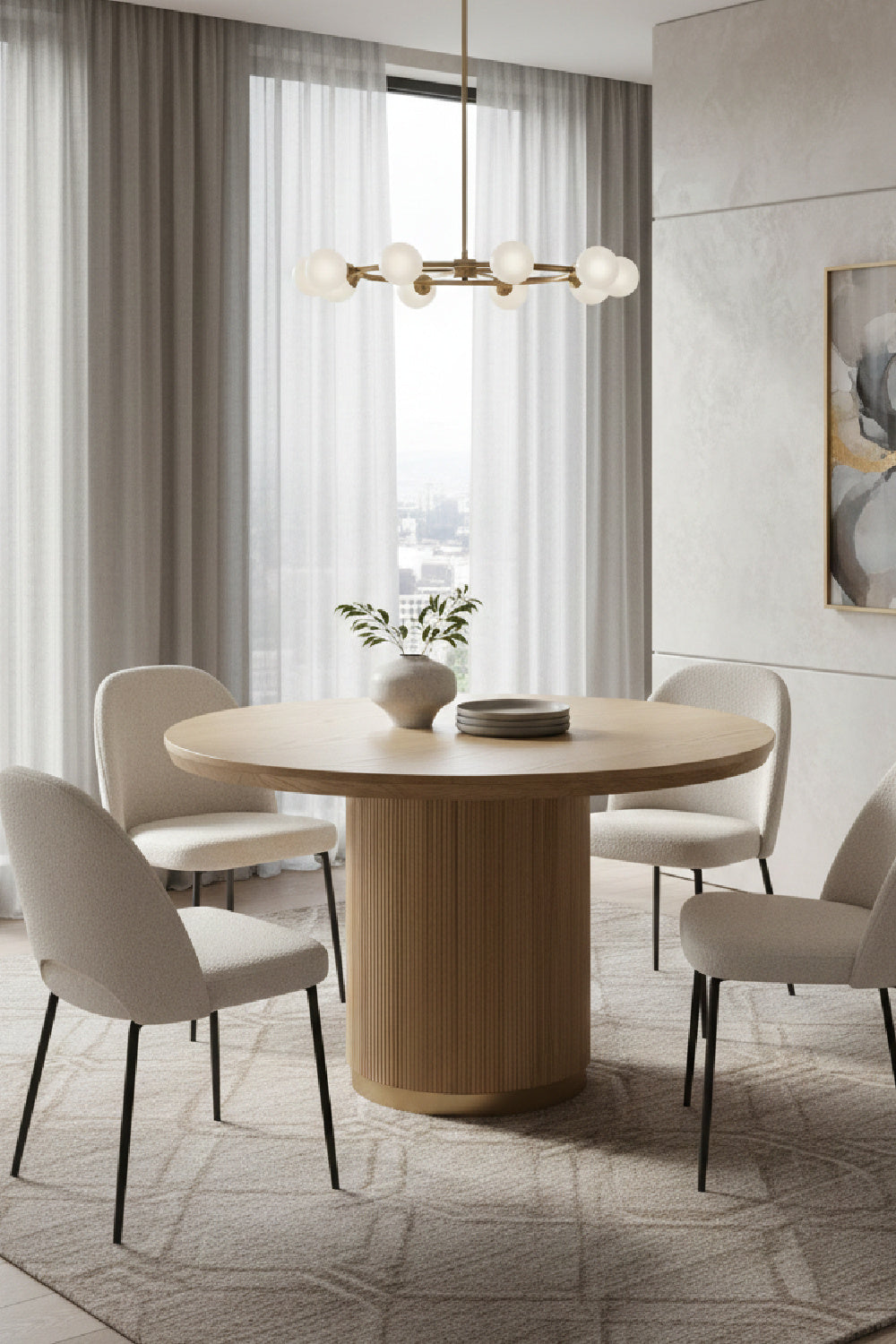 Modern European furniture - Oak Round Dining Table - www.oroa.com | Oroa.com