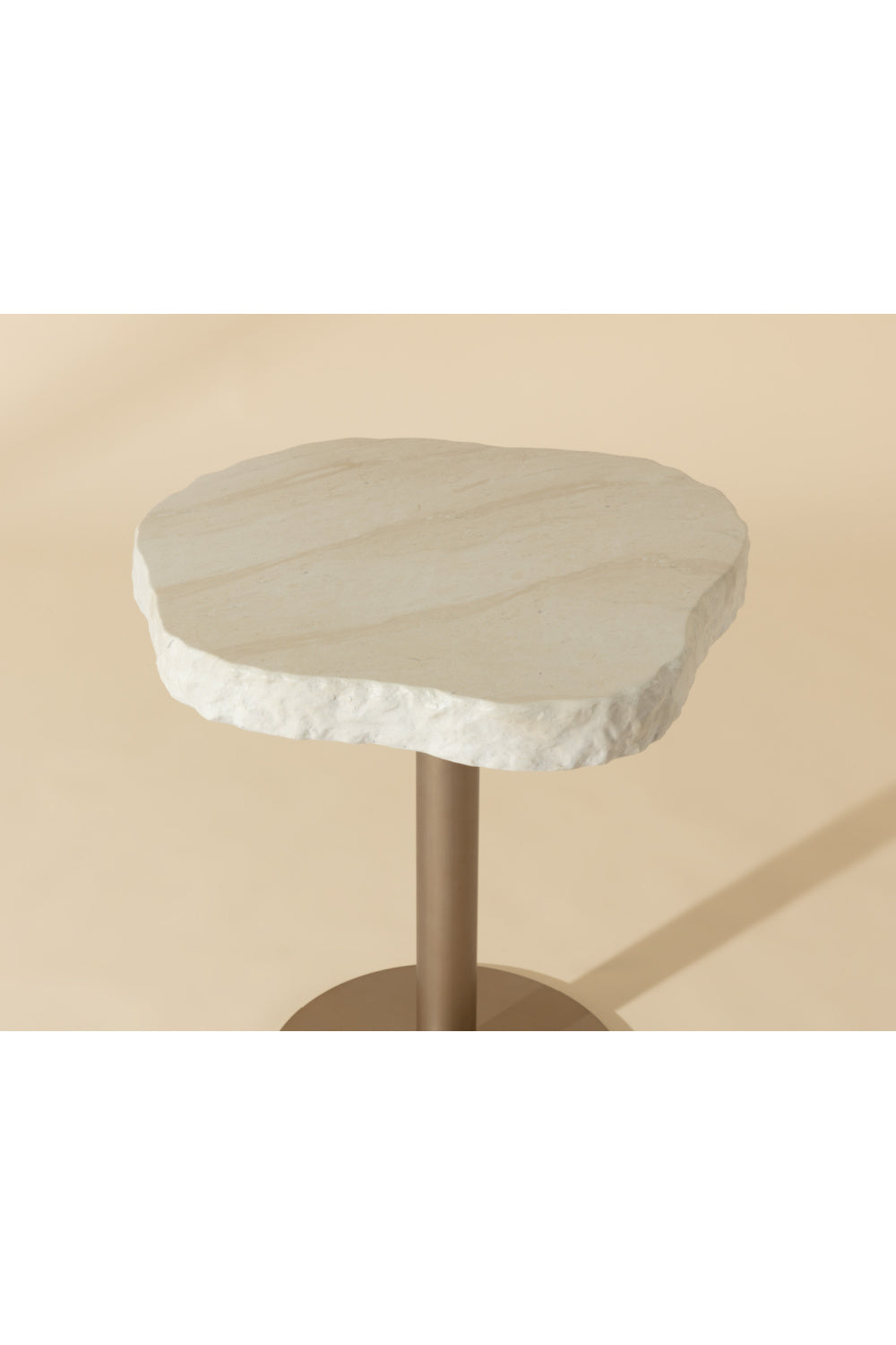 Modern European furniture - Travertine Look Indoor/Outdoor Bistro Table - www.oroa.com | Oroa.com