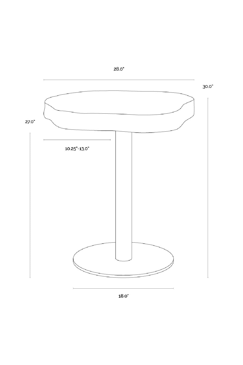 Modern European furniture - Travertine Look Indoor/Outdoor Bistro Table - www.oroa.com | Oroa.com