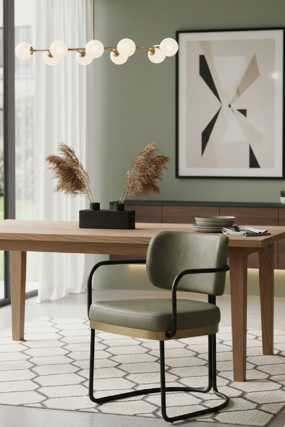 Modern European furniture - Cantilevered Leather Look Dining Chair - www.oroa.com | Oroa.com