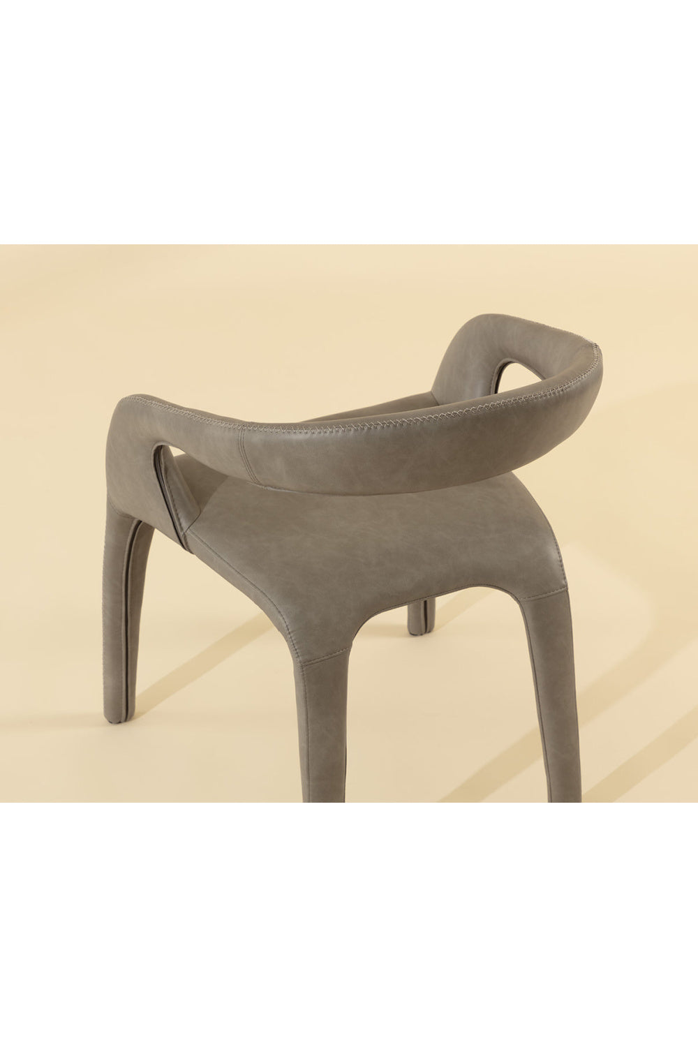 Modern European furniture - Open-Back Leather Look Dining Chair - www.oroa.com | Oroa.com