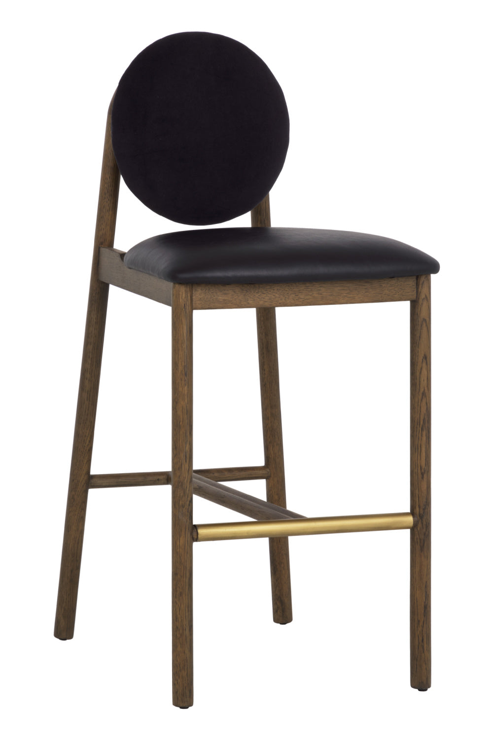Modern European furniture - Black Round-Back Bar Stool - www.oroa.com | Oroa.com