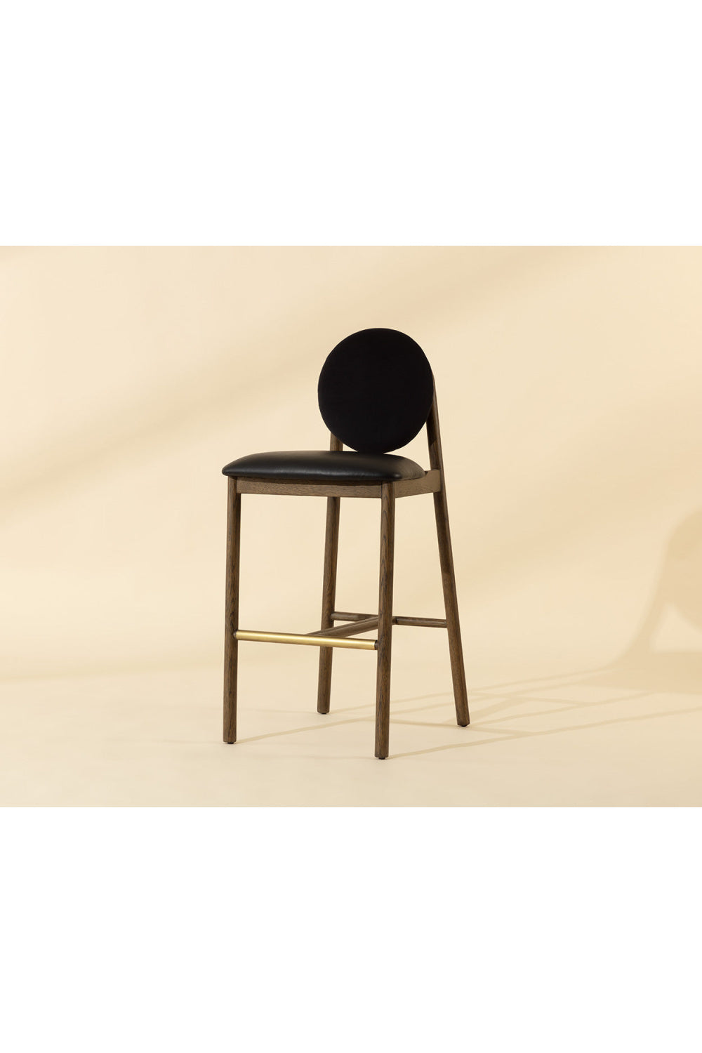 Modern European furniture - Black Round-Back Bar Stool - www.oroa.com | Oroa.com