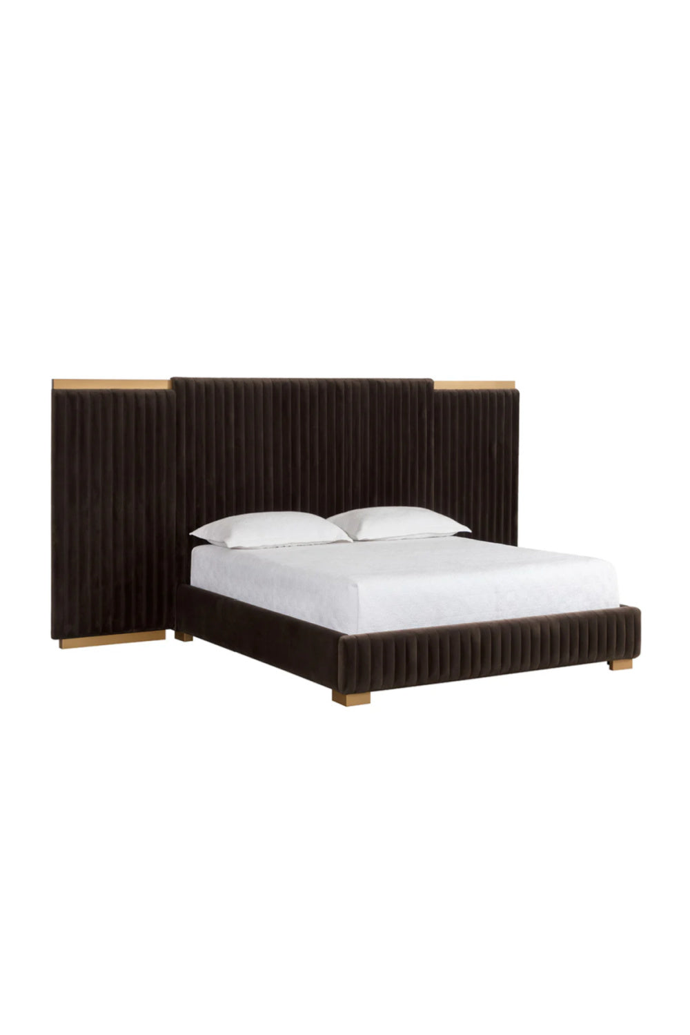 Modern European furniture - Channeled Panel Headboard King Bed - www.oroa.com | Oroa.com