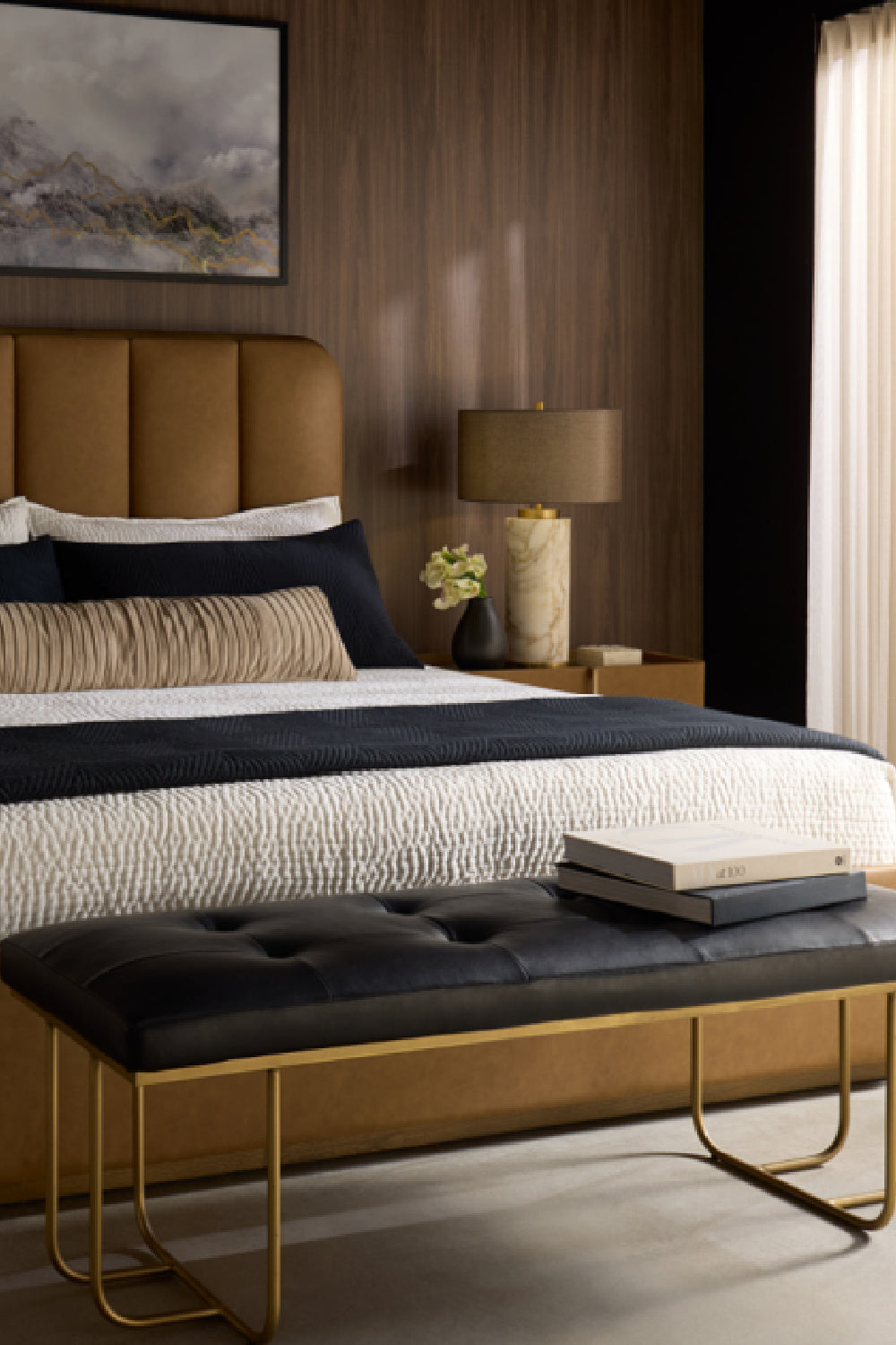 Modern European furniture - Gray Linen Marble Table Lamp - www.oroa.com | Oroa.com