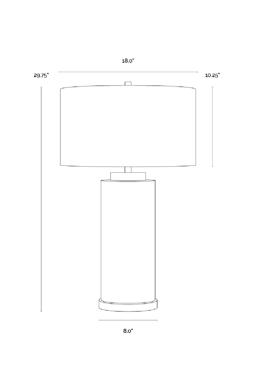 Modern European furniture - Gray Linen Marble Table Lamp - www.oroa.com | Oroa.com