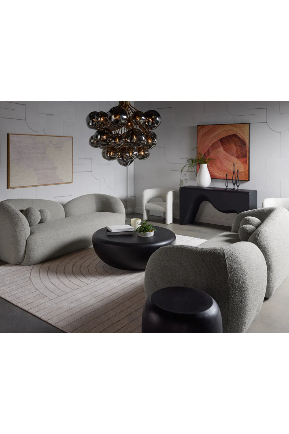 Modern European furniture - Gray Glass Orbs Chandelier - www.oroa.com | Oroa.com