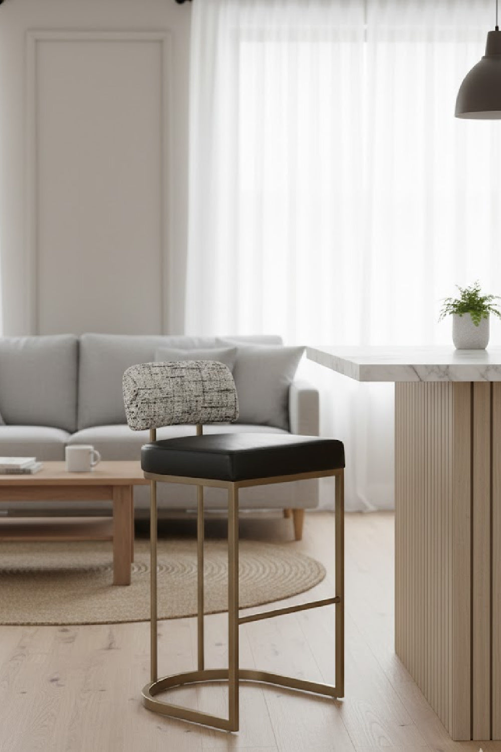 Modern European furniture - Two-Toned Low-Back Bar Stool - www.oroa.com | Oroa.com