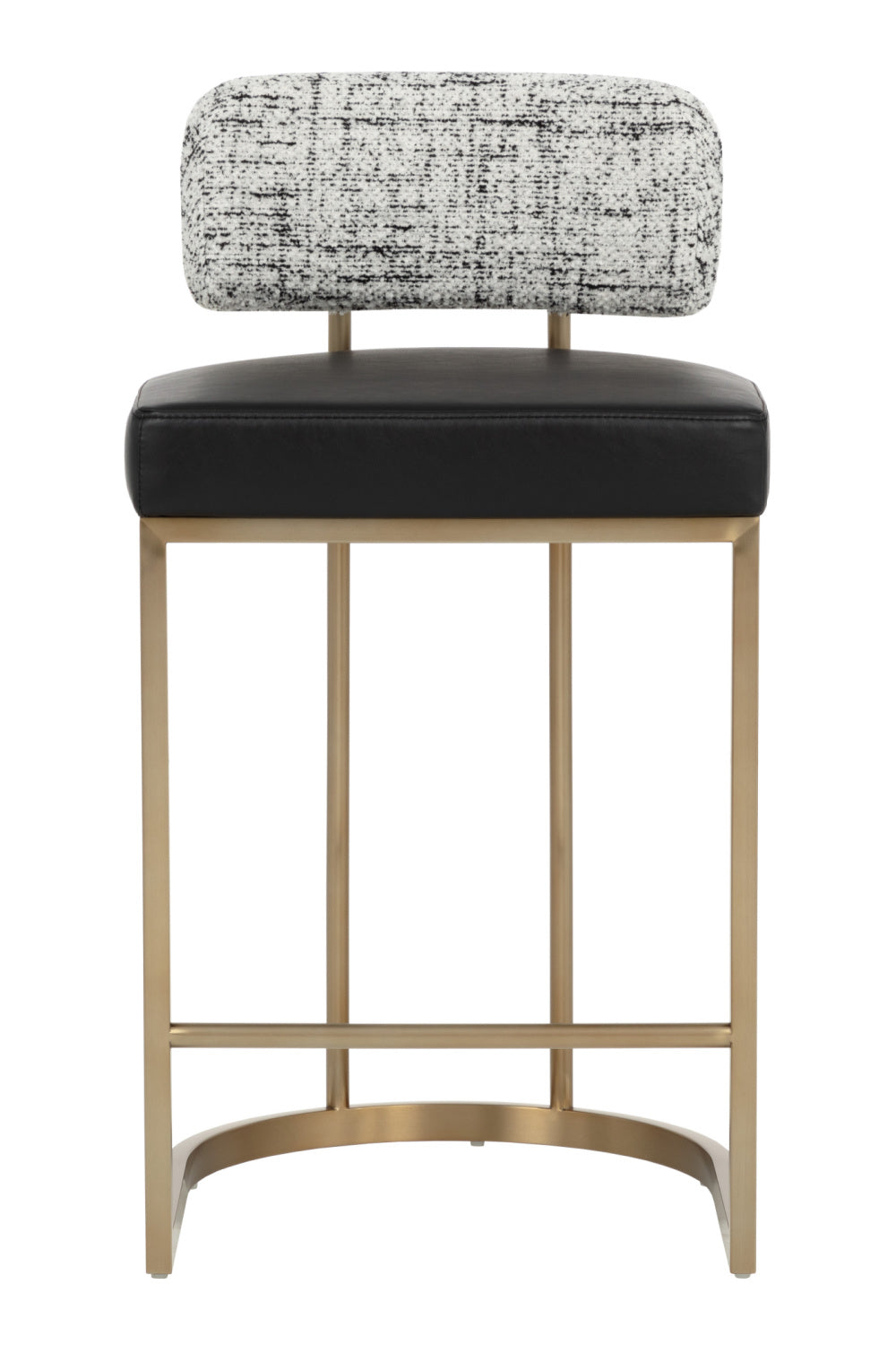 Modern European furniture - Brass Frame Upholstered Counter Stool - www.oroa.com | Oroa.com