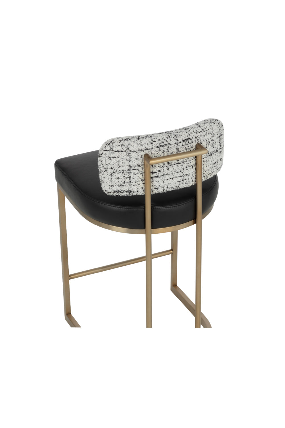 Modern European furniture - Brass Frame Upholstered Counter Stool - www.oroa.com | Oroa.com