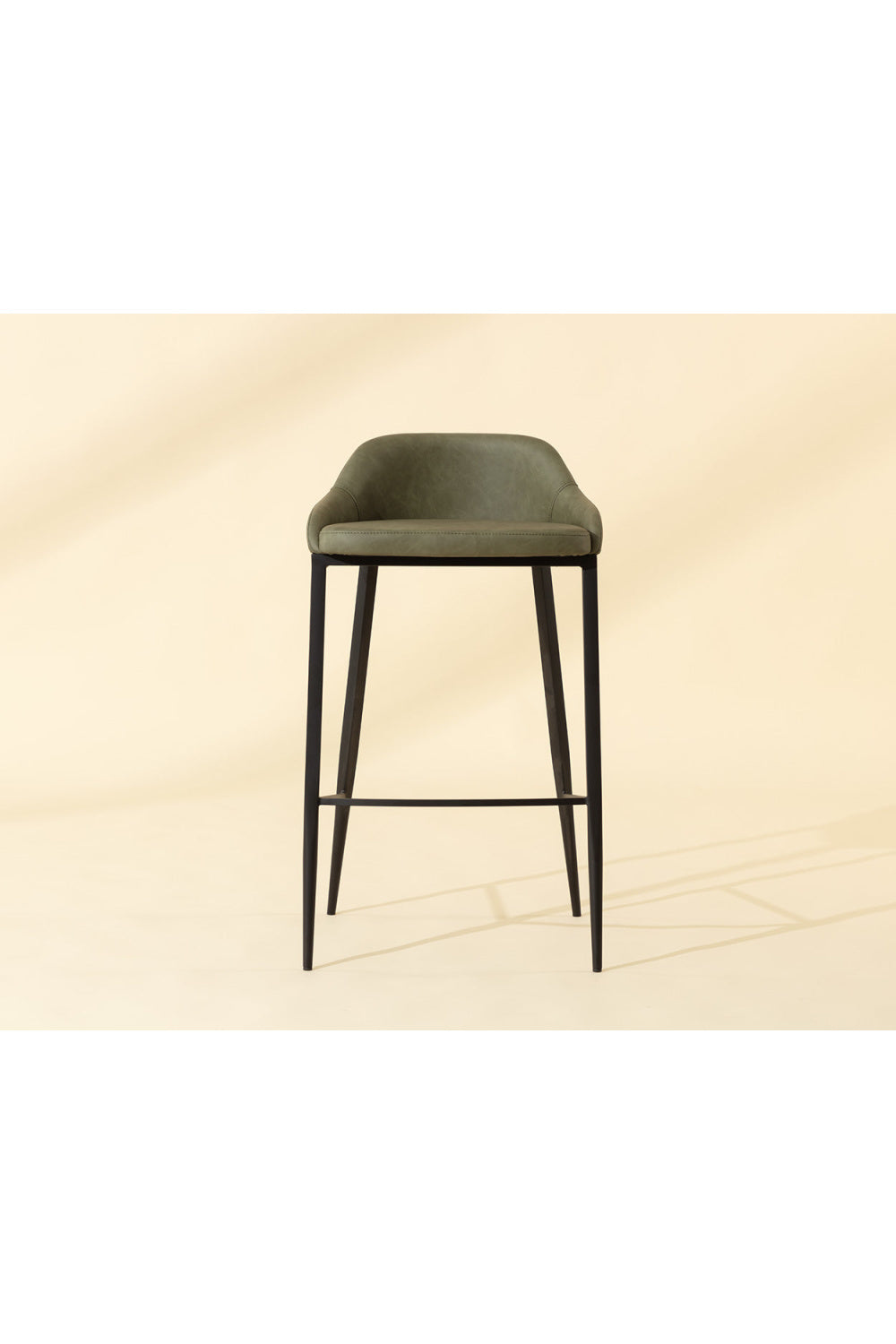 Modern European furniture - Low-Back Leather Look Bar Stool - www.oroa.com | Oroa.com