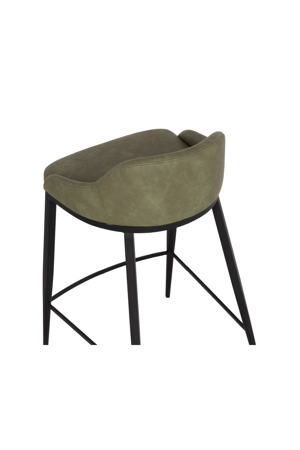 Modern European furniture - Low-Back Leather-Look Counter Stool - www.oroa.com | Oroa.com