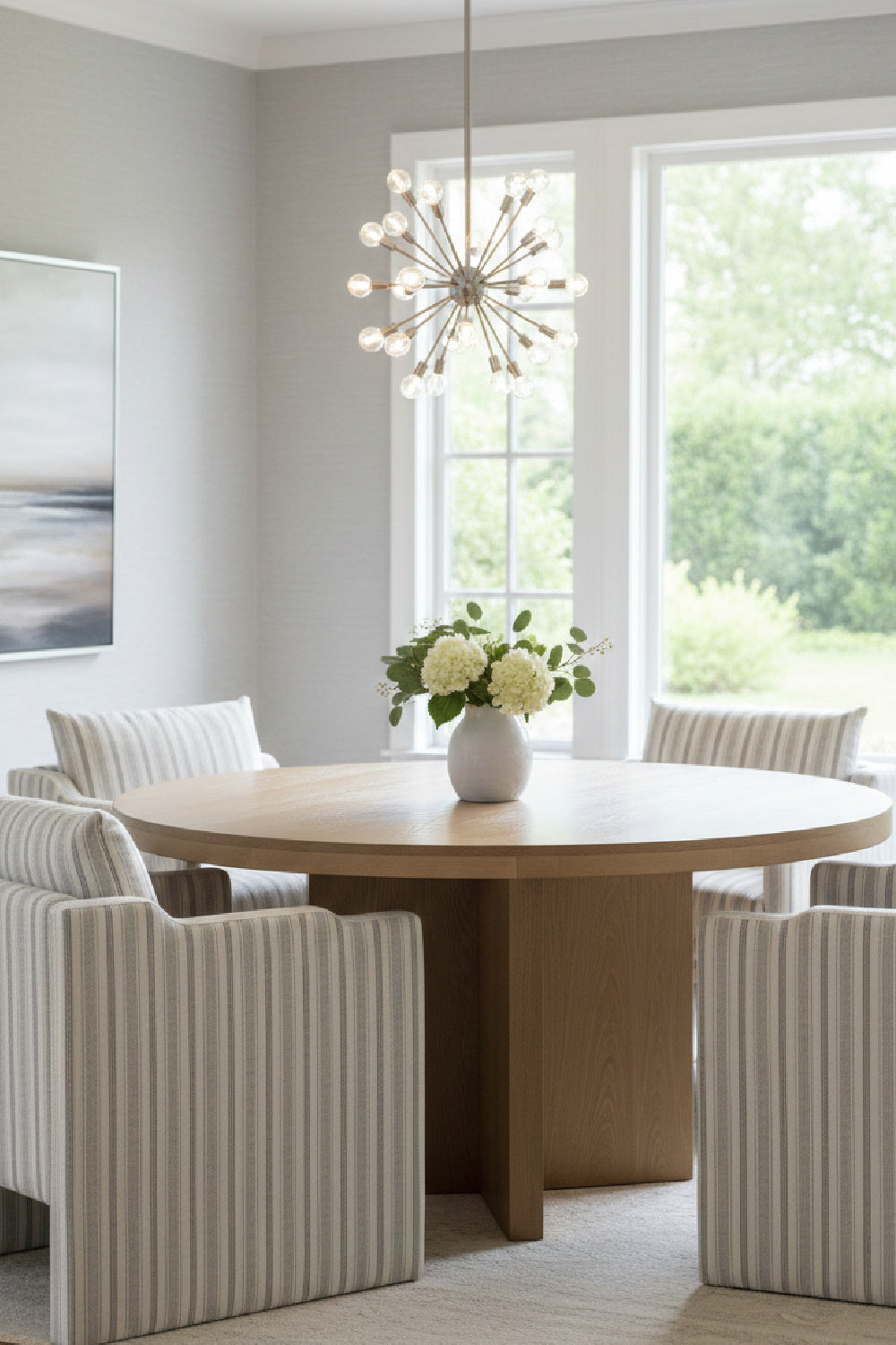 Modern European furniture - Stripe Patterned Dining Armchair - www.oroa.com | Oroa.com
