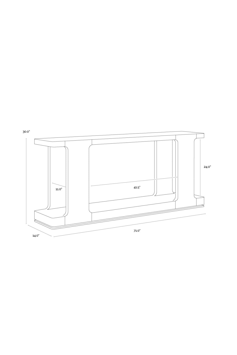 Modern European furniture - Textured Wood Console Table - www.oroa.com | Oroa.com