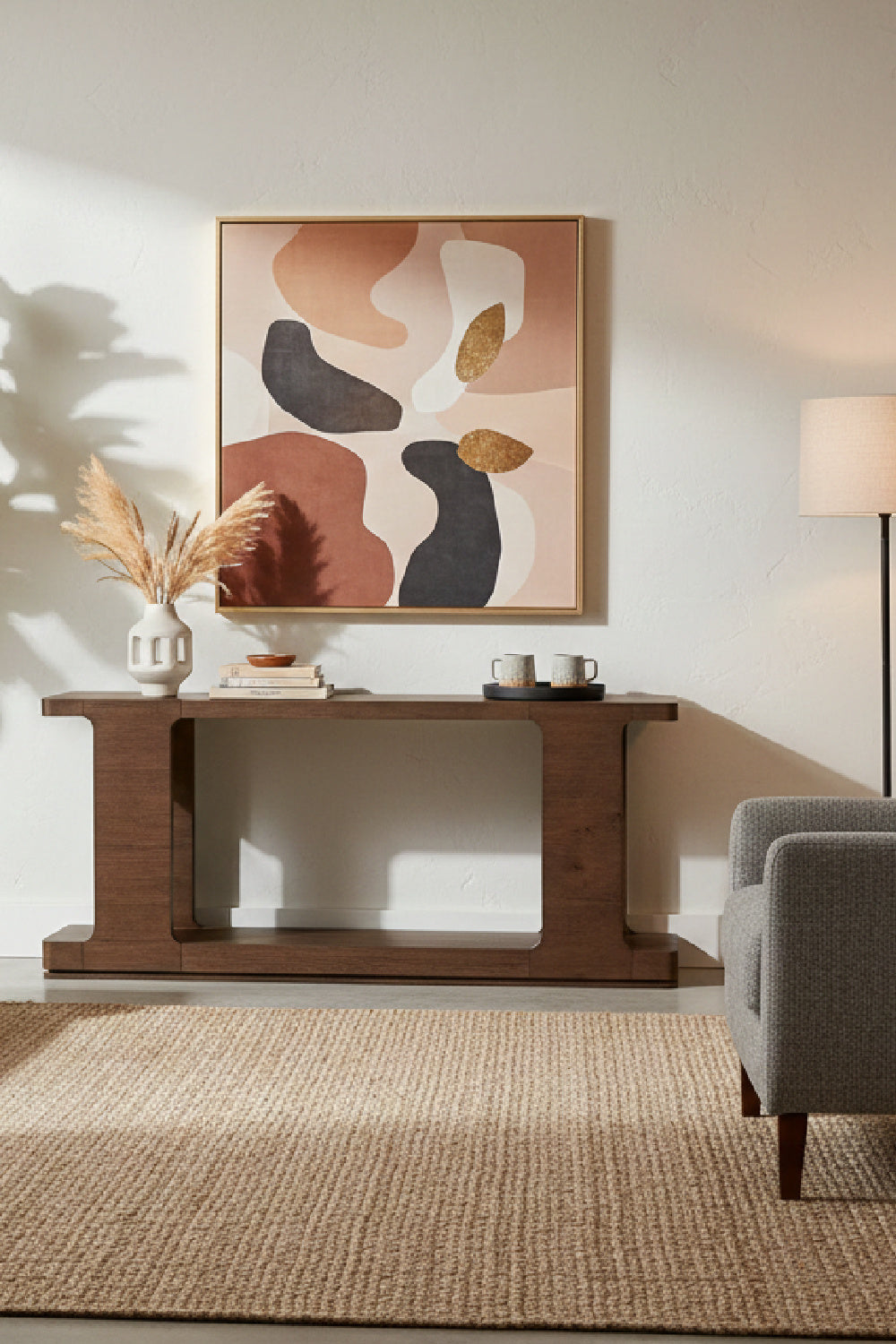 Modern European furniture - Textured Wood Console Table - www.oroa.com | Oroa.com