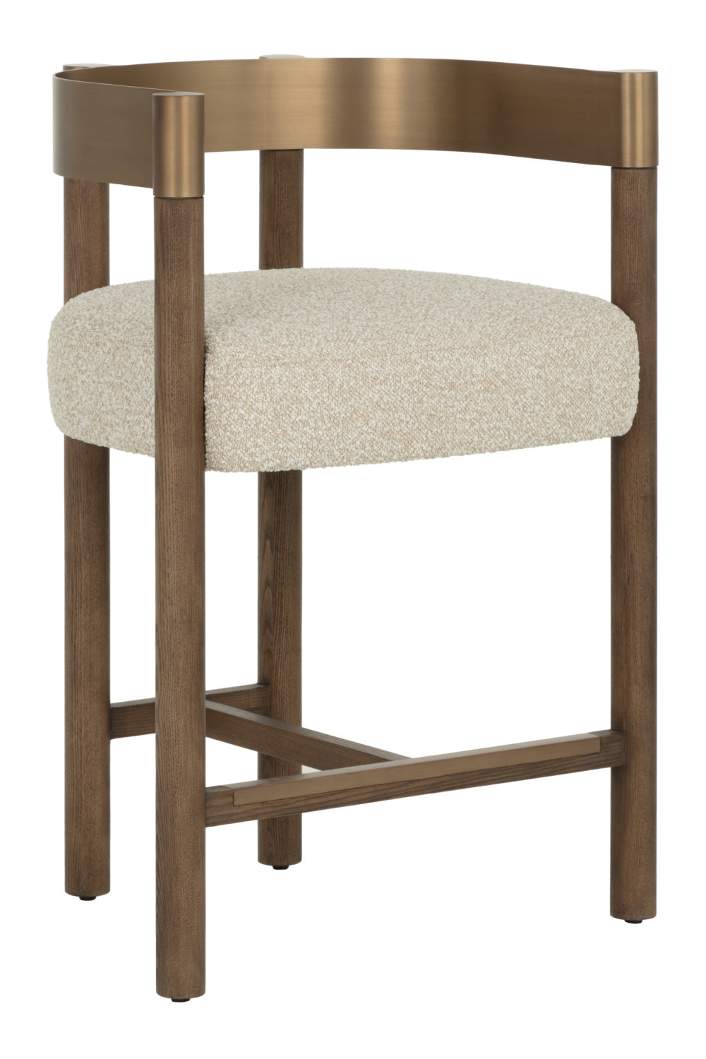 Modern European furniture - Brown Ash Curved Bar Stool - www.oroa.com | Oroa.com