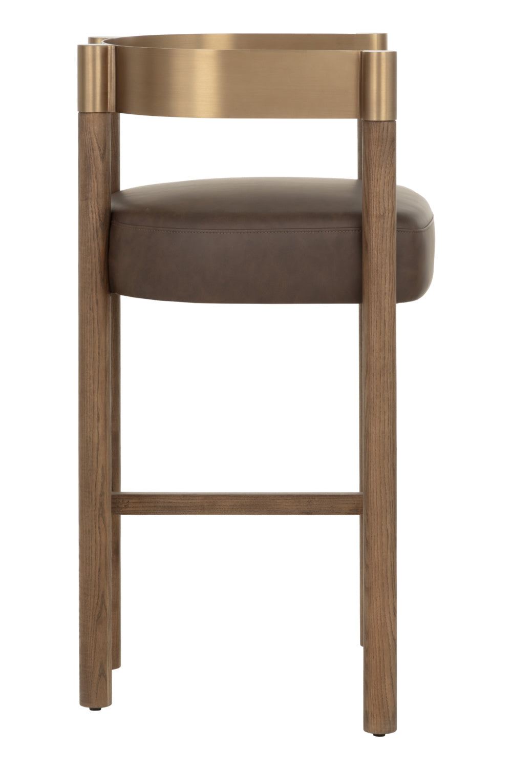 Modern European furniture - Brown Ash Curved Bar Stool - www.oroa.com | Oroa.com