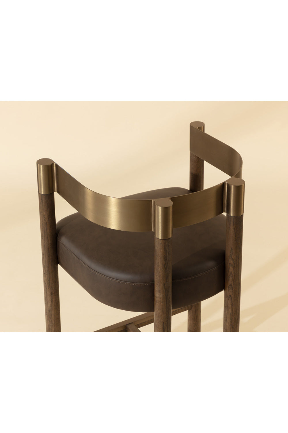 Modern European furniture - Brown Ash Curved Bar Stool - www.oroa.com | Oroa.com