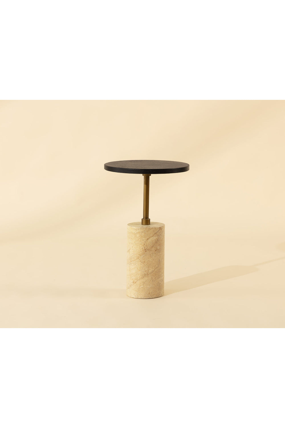 Black Pitted Concrete Indoor/Outdoor End Table | Oroa.com