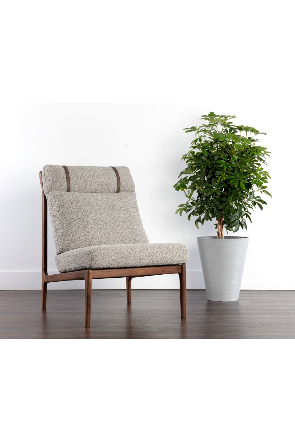 Modern European furniture - Gray Boucle Lounge Chair - www.oroa.com | Oroa.com