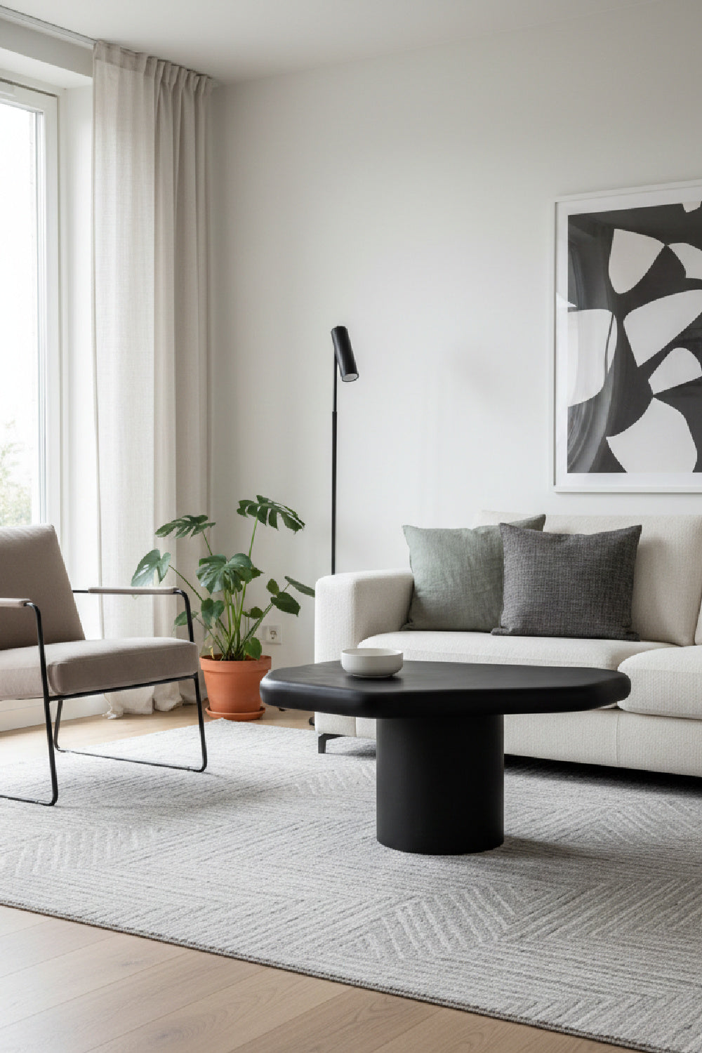 Modern European furniture - Black Concrete Indoor/Outdoor Coffee Table - www.oroa.com | Oroa.com