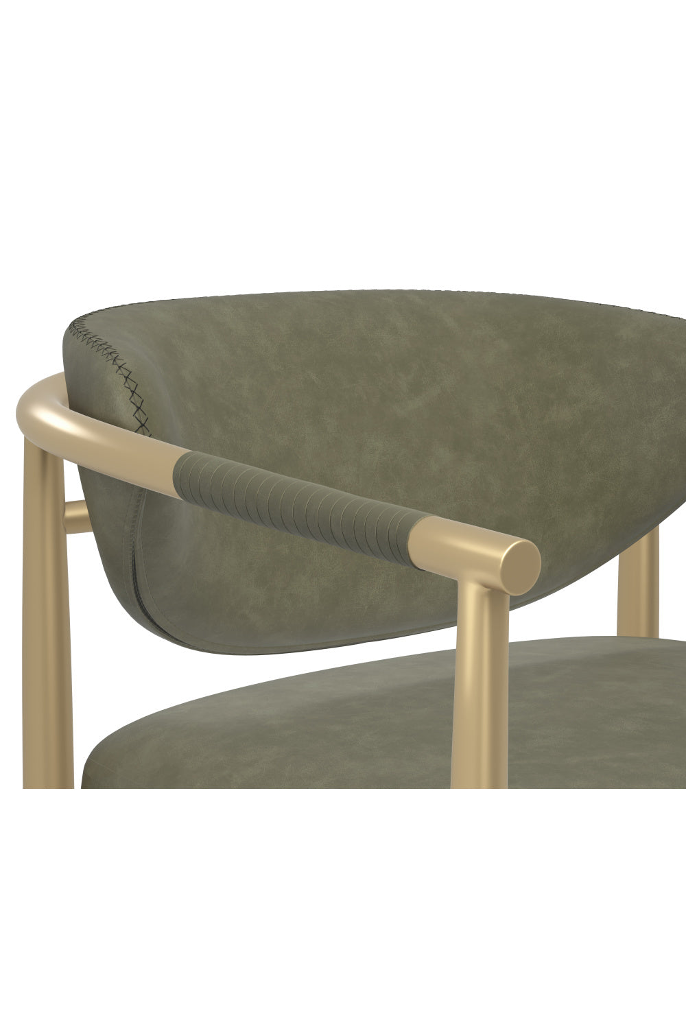 Modern European furniture - Gold Framed Leather-Look Bar Stool - www.oroa.com | Oroa.com
