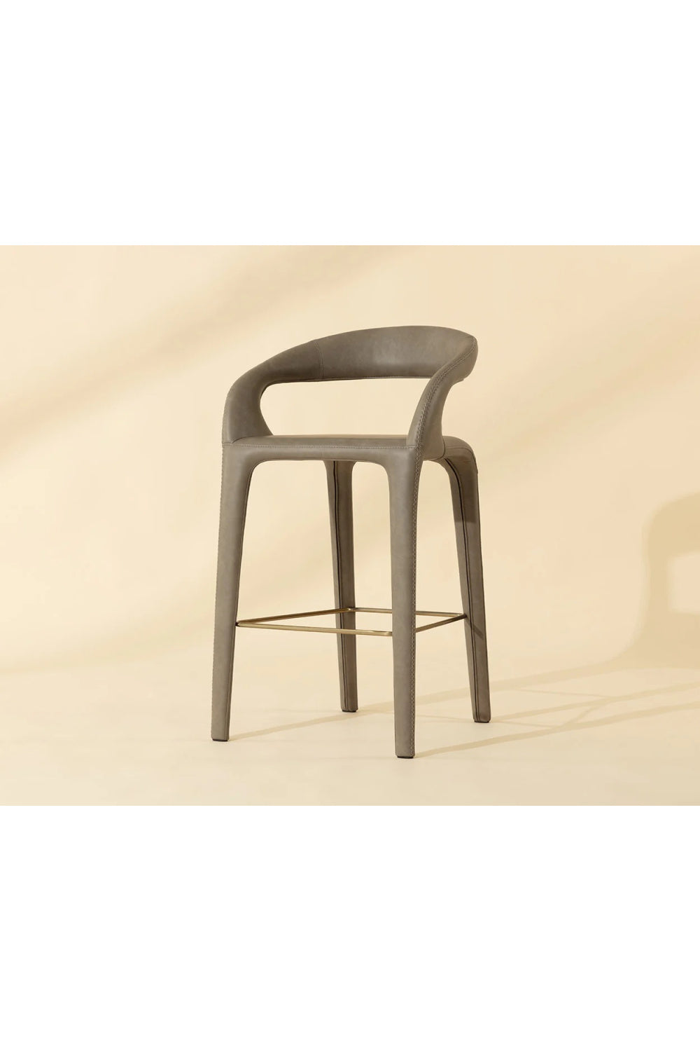 Modern European furniture - Open-Back Leather Bar Stool - www.oroa.com | Oroa.com