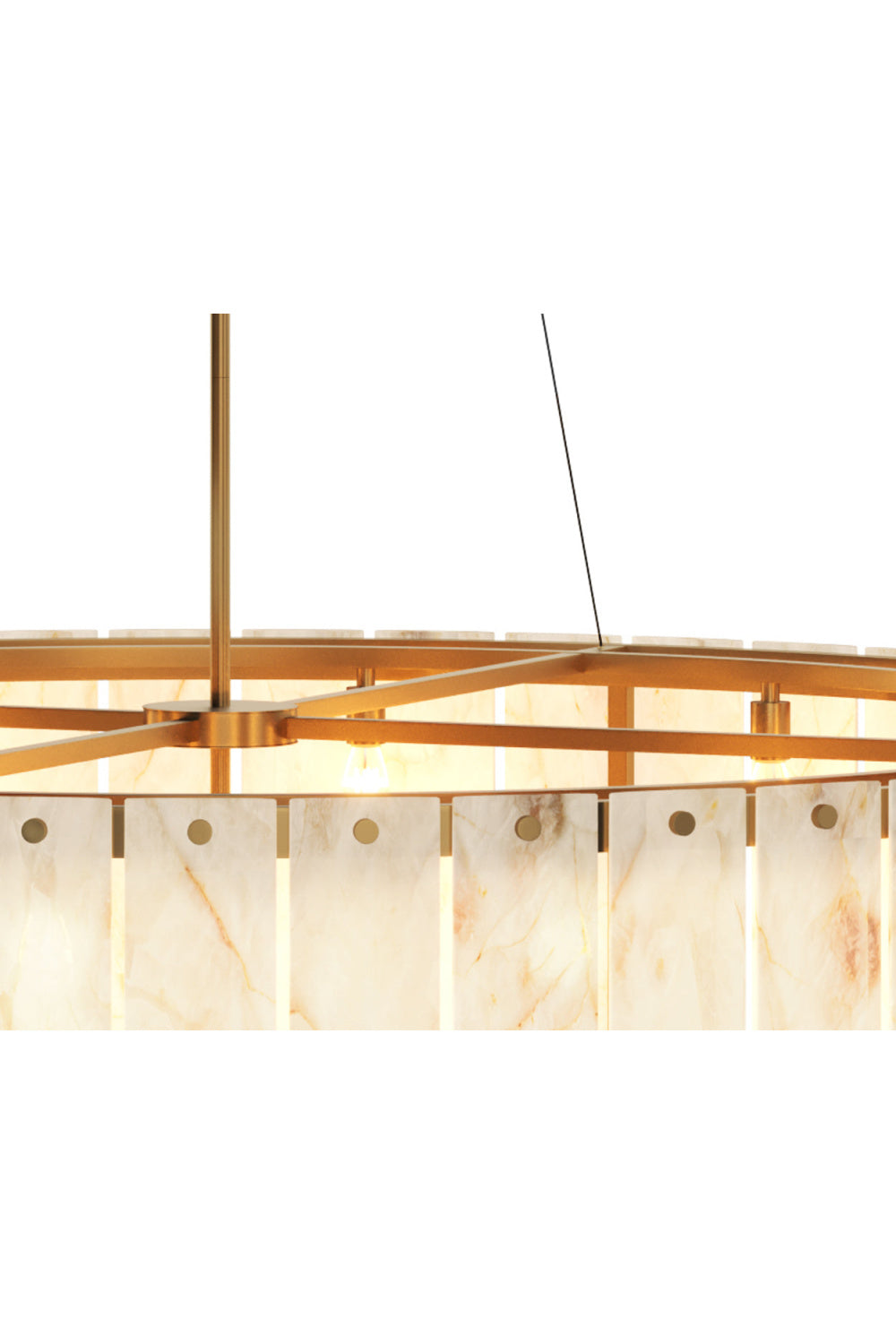 Modern European furniture - 2-Tier Alabaster Chandelier - www.oroa.com | Oroa.com