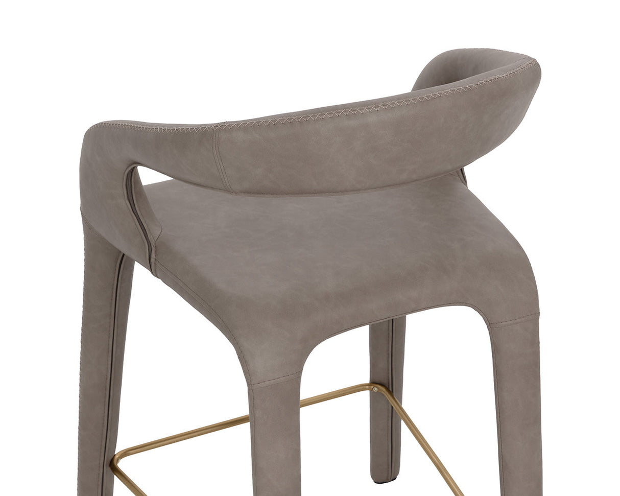 Modern European furniture - Sleek Upholstered Counter Stool - www.oroa.com | Oroa.com