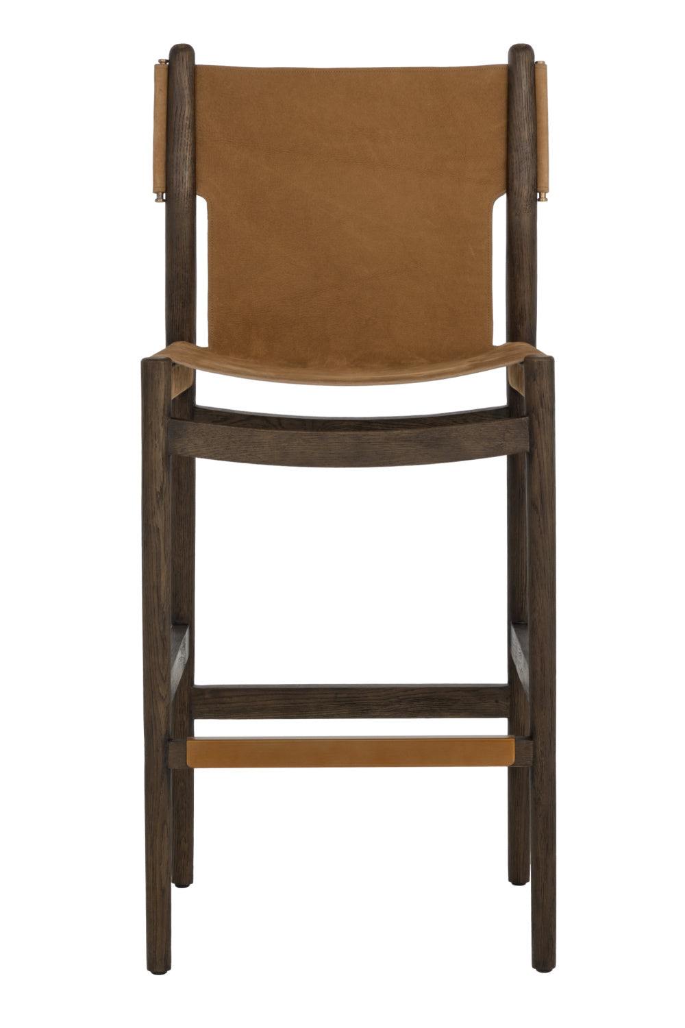 Modern European furniture - Brown Nubuck Leather Bar Stool - www.oroa.com | Oroa.com