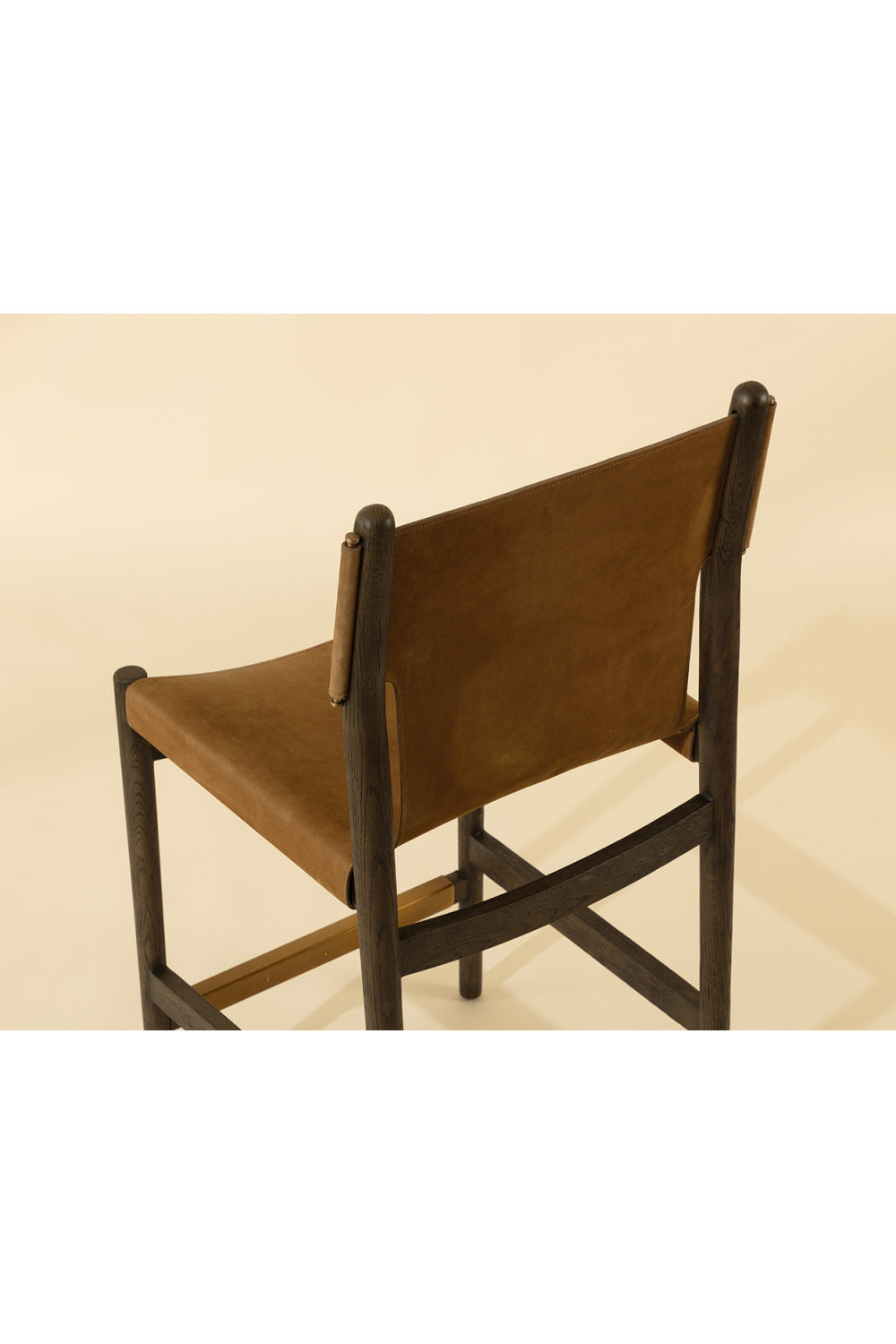 Modern European furniture - Brown Nubuck Leather Counter Stool - www.oroa.com | Oroa.com
