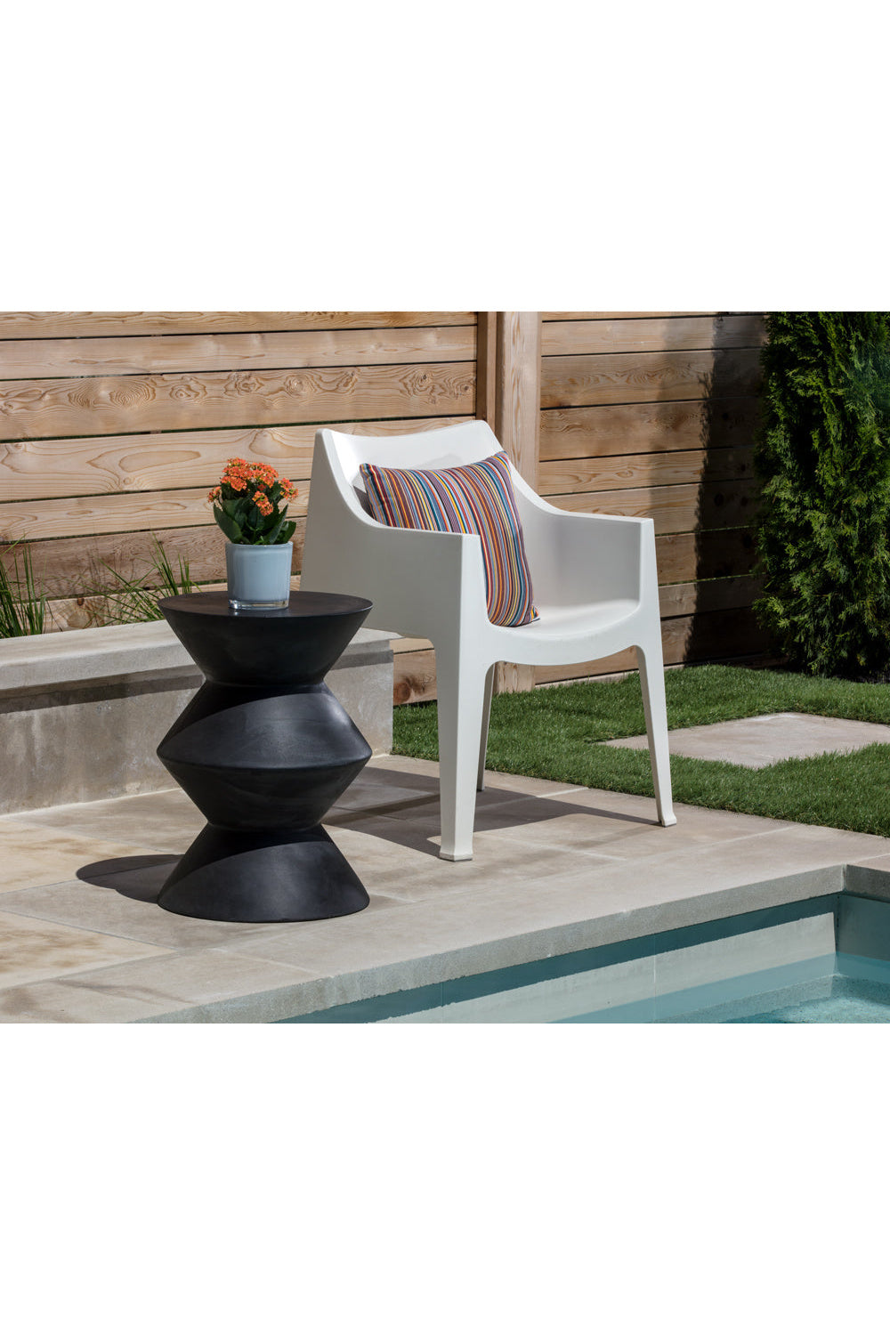 Modern European furniture - Layered Concrete Indoor/Outdoor End Table - www.oroa.com | Oroa.com
